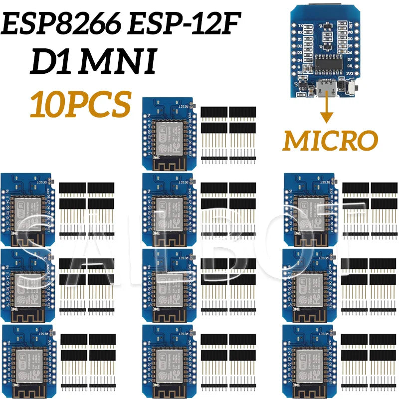 1-10PCS WeMos D1 Mini TYPE-C/Micro USB ESP8266 ESP-12F CH340G V2 Module WiFi D1 Mini Development Board 3.3V With Pin For Arduino