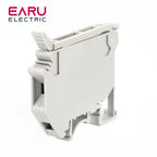 10Pcs/lot Din Rail Terminal Blocks UK-5-HESI Black Connector Screw Fuse Terminal Block Connector Screw Fuse Holder Conductor