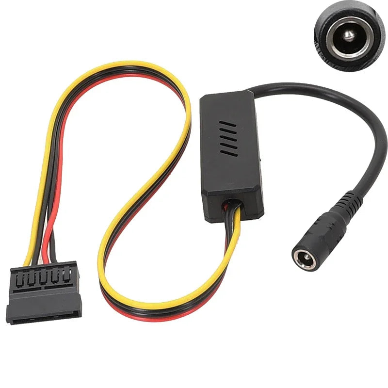 Adapter DC 5525 to Sata Molex Hard Drive Cable Plug to 2 3 4 IDE 1x2x3x4xSATA Wire Line 12V to Big 4PIN Connection Connector