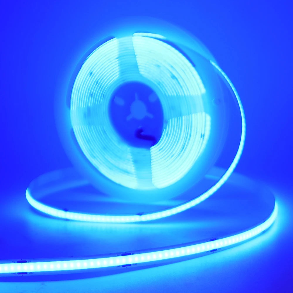 8MM COB Led Strip 5V with Motion Sensor Battery Powered 320LEDs/M Led Induction Night Light Warm White Red Ice Blue Green Yellow