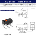 Mini Micro Limit Switch C NO NC 3 Pins PCB Terminals SPDT 1A 125V Roller Arc Lever Snap Action Push Micro Mouse Switches