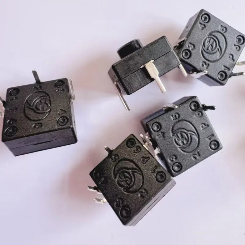 10PCS Power Button Switch 12mmx12mm H=9mm 4PIN DIP ON-ON-ON-OFF For Flashlight Electric Torch