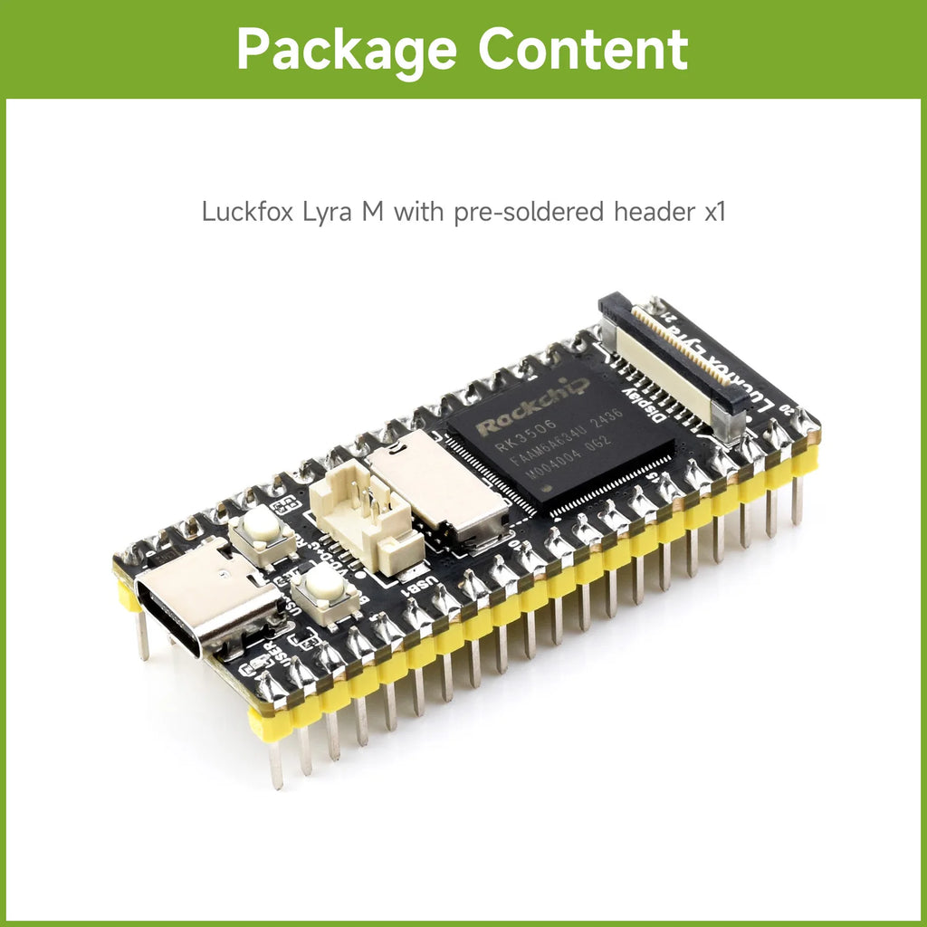 Luckfox Lyra RK3506G2 Linux Micro Development Board Integrates Tripe-core ARM Cortex-A7 and ARM Cortex-M0 Processors,128MB DDR3L