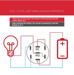push button switch Two/three color, light metal 16 19 22mm self-locking/reset waterproof hotel doorbell customization latching