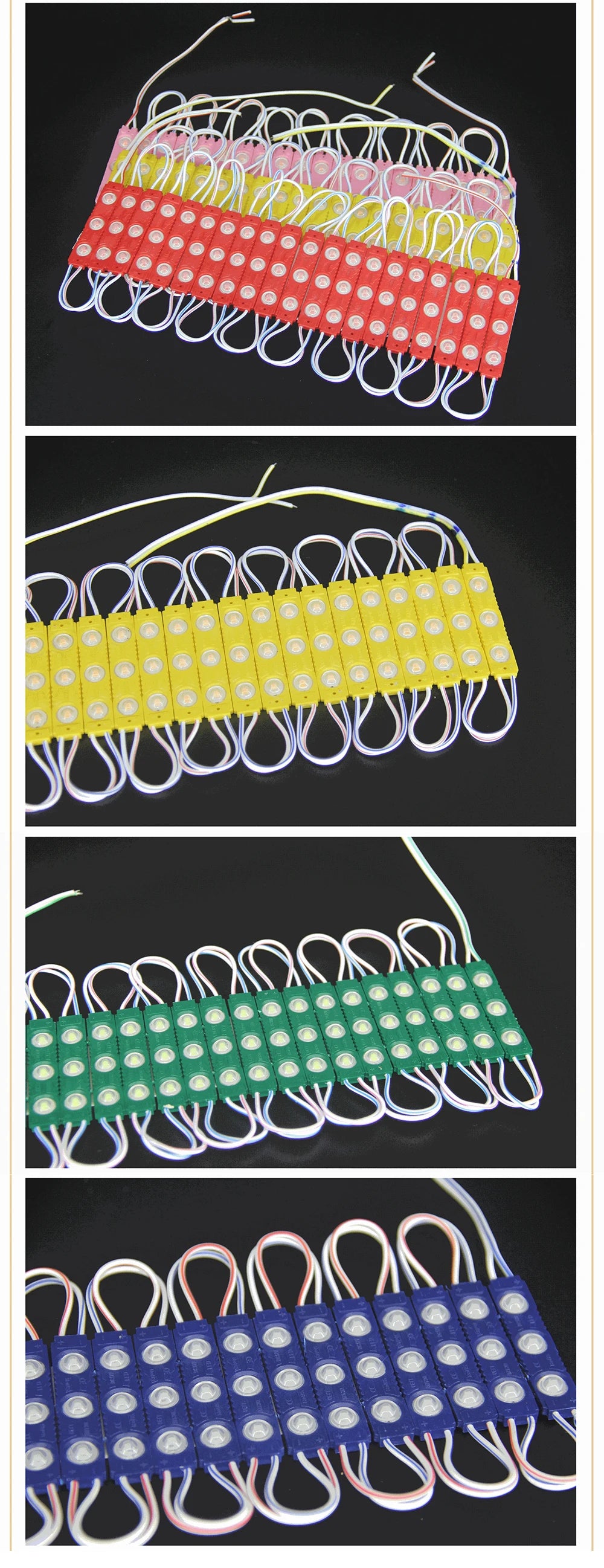 200pcs DC12V 2835 3LED Module Injection Outdoor Waterproof IP67 Strip Light for Shop Signboard Advertisement Sign Letter Decor