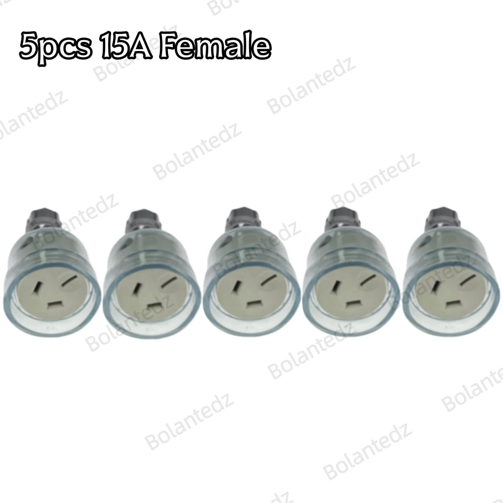 Bolantez 1pcs SAA Rewirable Plug Socket Australian Female Socket 3 Prong Electrical Socket Grounded Rewire Socket DIY Assembled