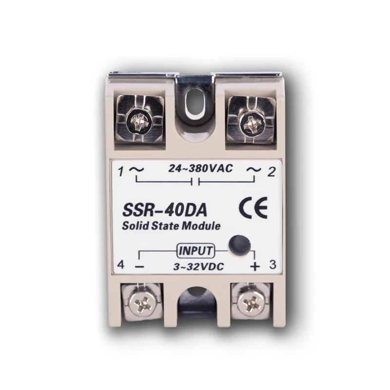 Ssr 10Da 10A 40A Solid State Relay Din 25A Ssd Rail Solidstate Ssr40Da Rele 12V 20A Module 30A Dc Voltage Control Radiator