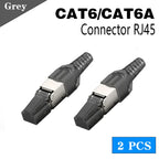Vention NEW RJ45 Cat8 Cat7 Cat6A Connectors RJ45 Metal Tool Free Easy Termination Plug 2000MHz 40G LAN Cable Reusable Shielded