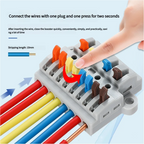 Universal Quick Push-in Electrical Wire Terminal Blocks Splitter Cable Connectors Mounted Junction Box for Home Industrial Use