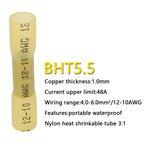 10/50/100/200PCS Heat Shrink Butt Wire Connectors AWG 24-10 0.3-6.0mm2 Waterproof Insulated Automobile Wire Cable Crimp Terminal
