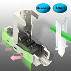 ZoeRax RJ45 CAT8 Cat7 CAT6A Connector Tool-Free, Toolless RJ45 Termination Plug Reusable Shielded for Ethernet Cables 10Gbps POE