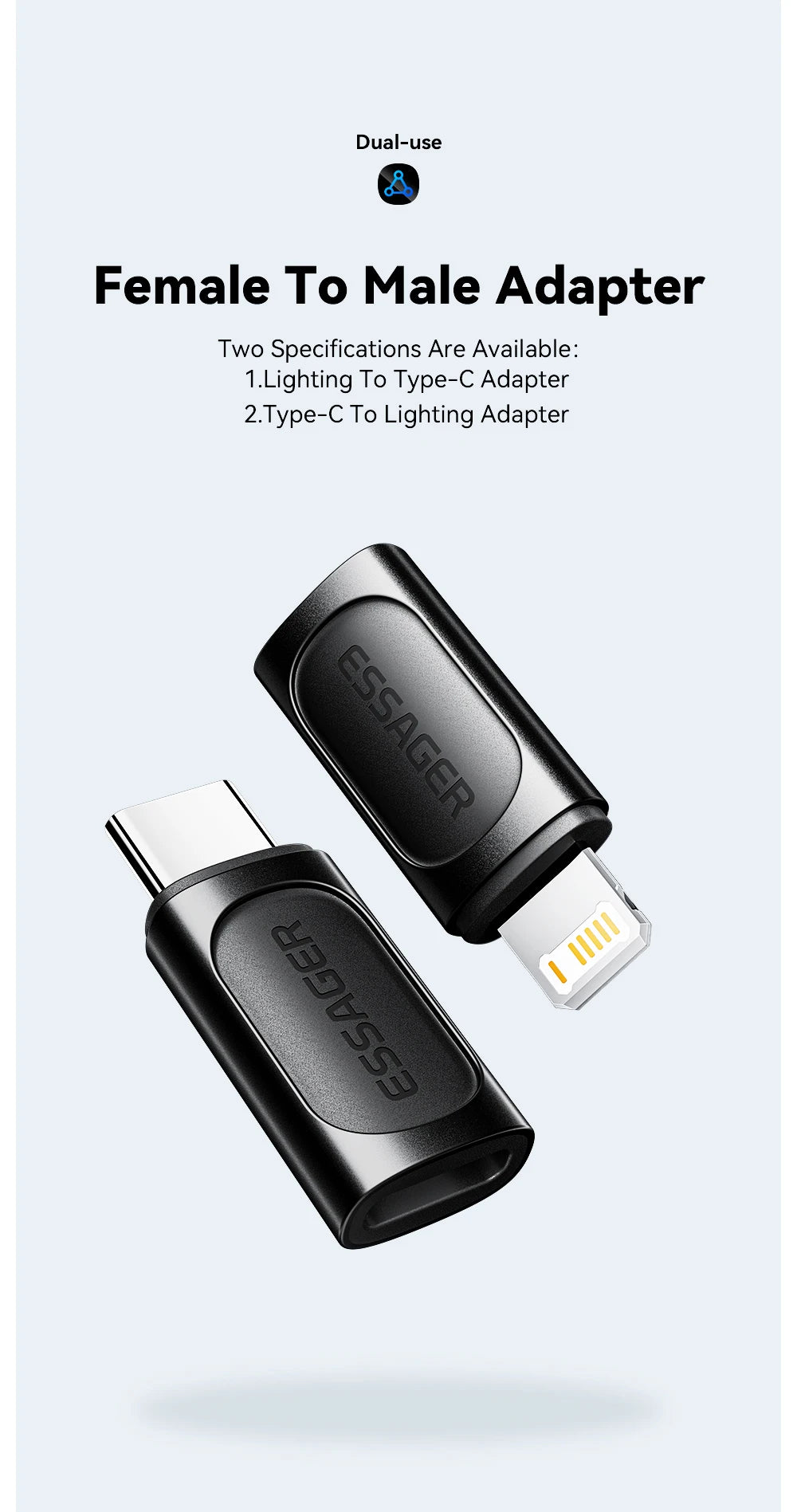 Essager USB C To Lightning Adapter PD 20W Fast Charging OTG USB Type C To Lighting For iPhone 15 14 11 XR Pro Max IOS Converter