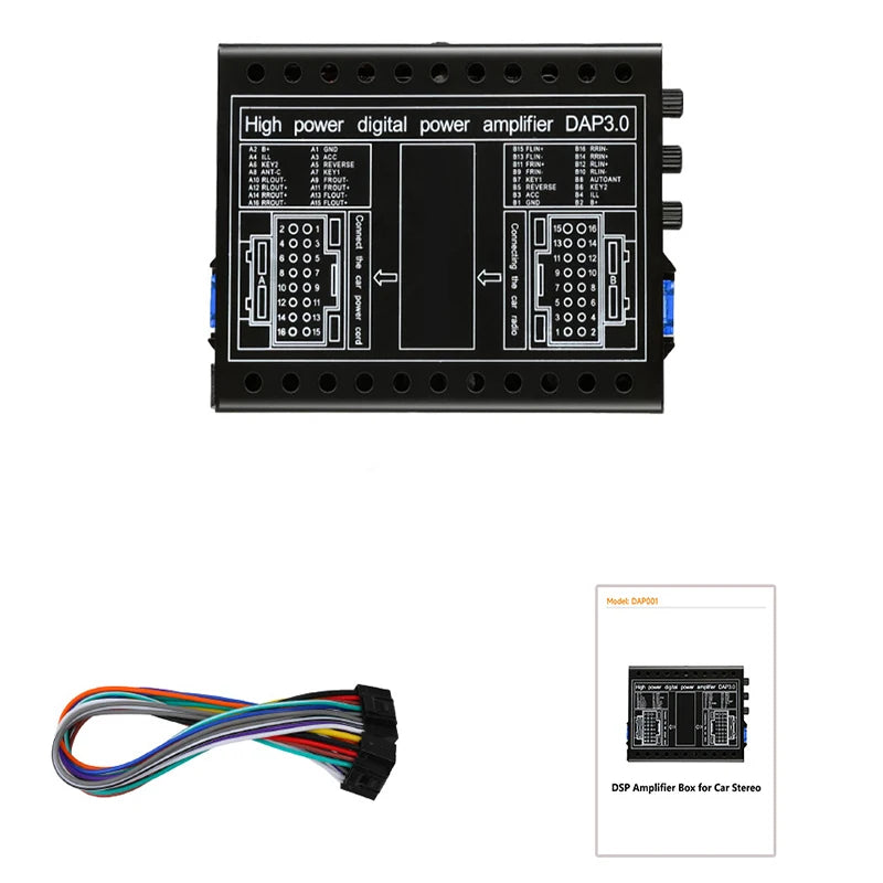 DSP Amplifier DC 12V High-Fidelity Audio Stereo Digital Audio Processor After 4x60w For To Android Navigation Locomotive
