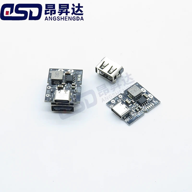 5V 2A Type-C USB Boost Converter Module with LED Display Charging Protection Board for 3.7V/4.2V Li-ion Battery DIY Power Bank