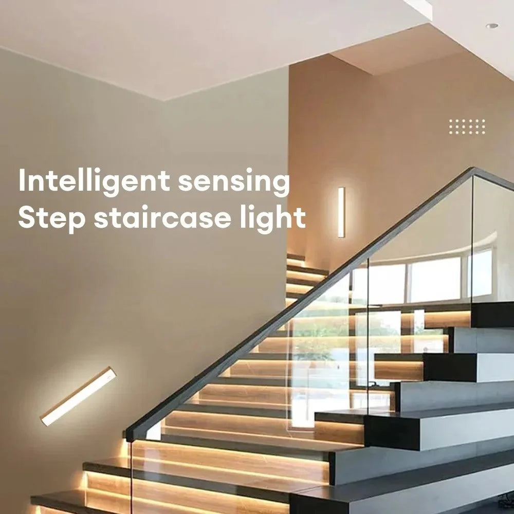 30cm Rechargeable Induction Aisle Night Light LED Motion Sensor Light Portable Detector Wall lamp Mirror Light Staircase Backlig