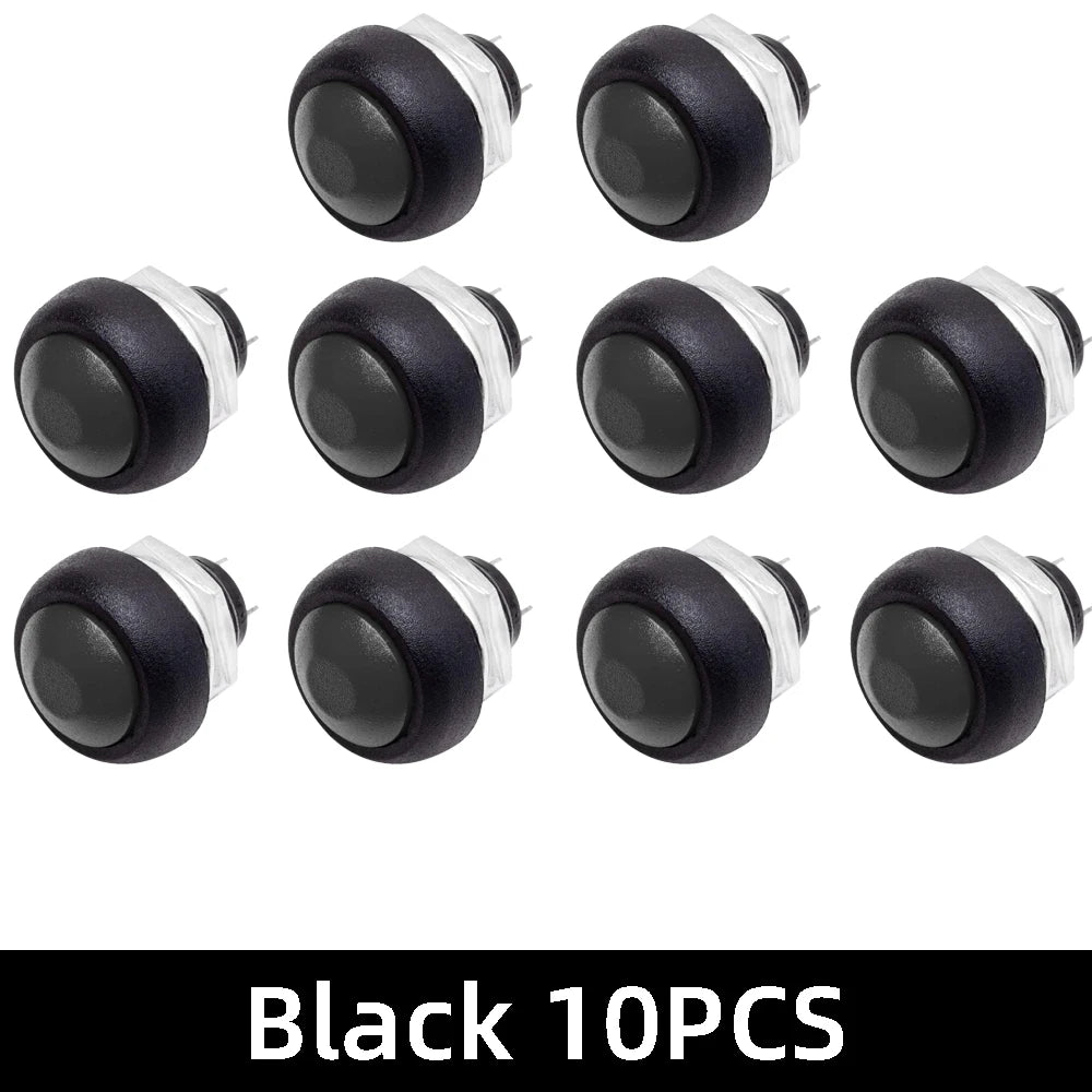 5~10PCS EGBO Mini 12mm Waterproof Momentary ON/OFF Push Button Round Switch PBS-33B PBS-11B For arduino