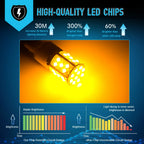 2Pcs WY21W LED Canbus No Error No Hyper Flash Turn Signal Lights Bulb 3030 SMD T20 7440 W21W 1156 BA15S LED Lamp 12V Orange