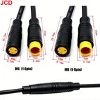 JCD M6 M8 2/3/4/5/6Pin Core 6mm Male Female Julet Electric Ebike Butt Plug Connector Cable Signal Sensor Waterproof Scooter Wire