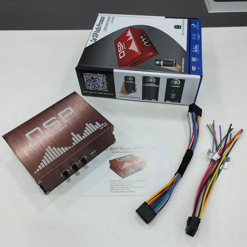 4x50W Car DSP Digital Audio Processor Audio Digital Sound Processor Car DSP Amplifier for Car Audio Enhancement