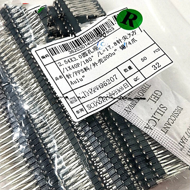 10pcs 2.54mm L7.43/9.7/11.75/17.8mm Round Single Row 1x40Pin Hole Breakable PCB IC Crystal Transistor Female Pin Header Socket