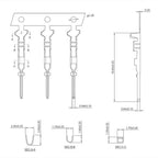 50PCS Dupont Connector Crimping Terminal Male And Female Pins for 2.54mm Dupont Housing Connectors
