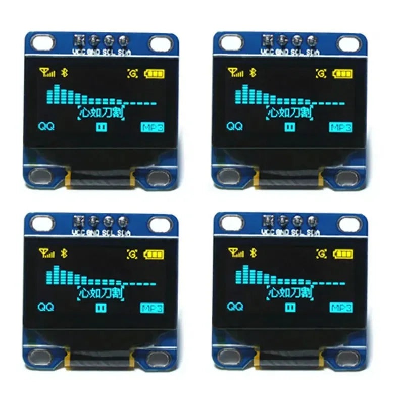 1/2/4/8 PCS 0.96" OLED Display 128x64 I2C SSD1306 Blue/Yellow LCD Display Module for Arduino Raspberry Pi ESP32 DIY Electronics