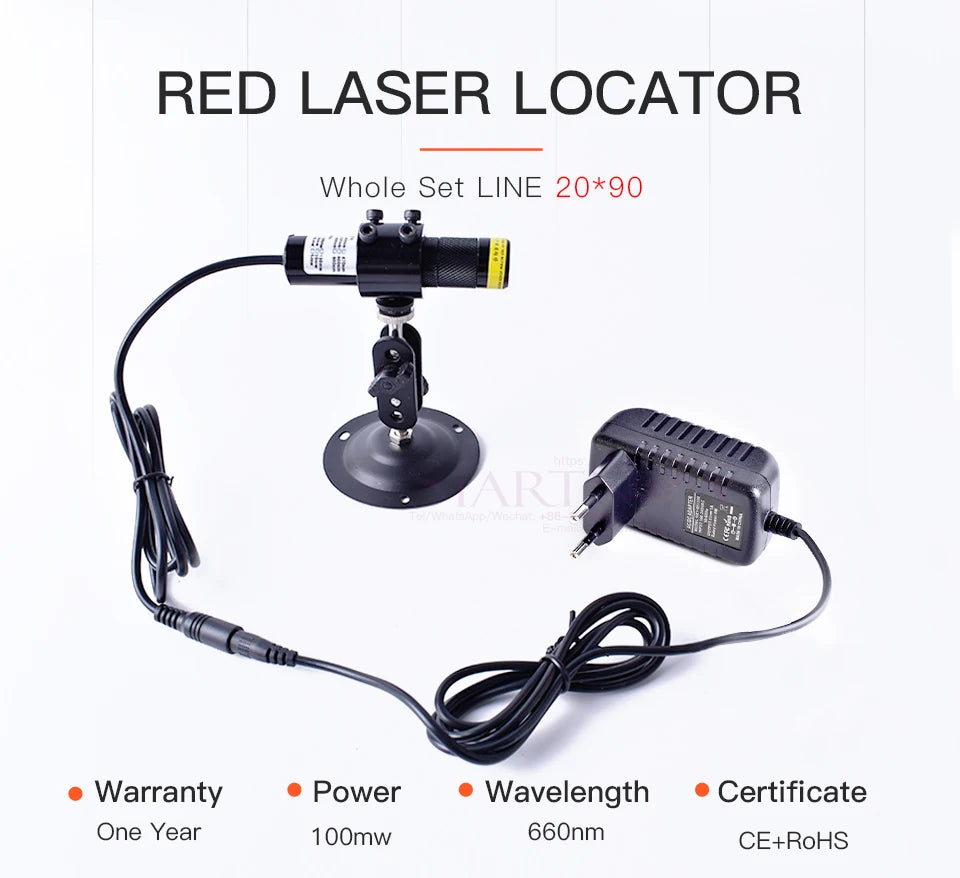 Set 20*90 660nm With Battery Case Laser Module Diode Alignment Red Light Laser Line Locator For Woodworking Machine Positioning