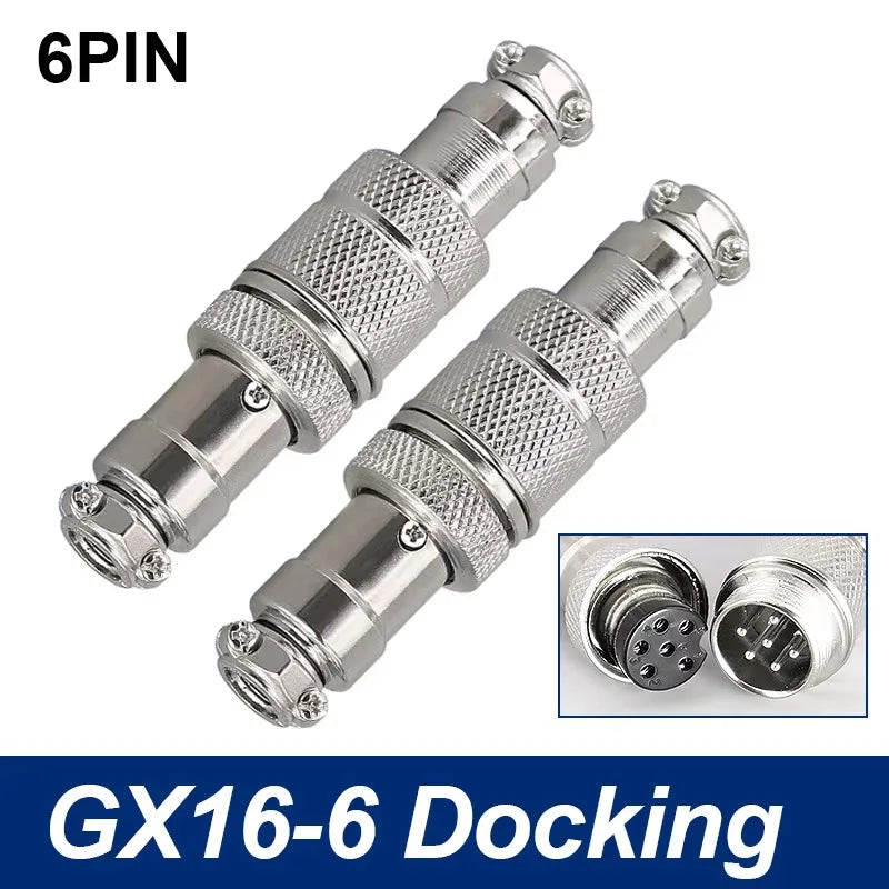GX16 Docking Aviation Connector 2 3 4 5 6 7 8 9 10 Pin Male Female Plug Socket Inline Wire Panel Cable Connector Adapter Joint