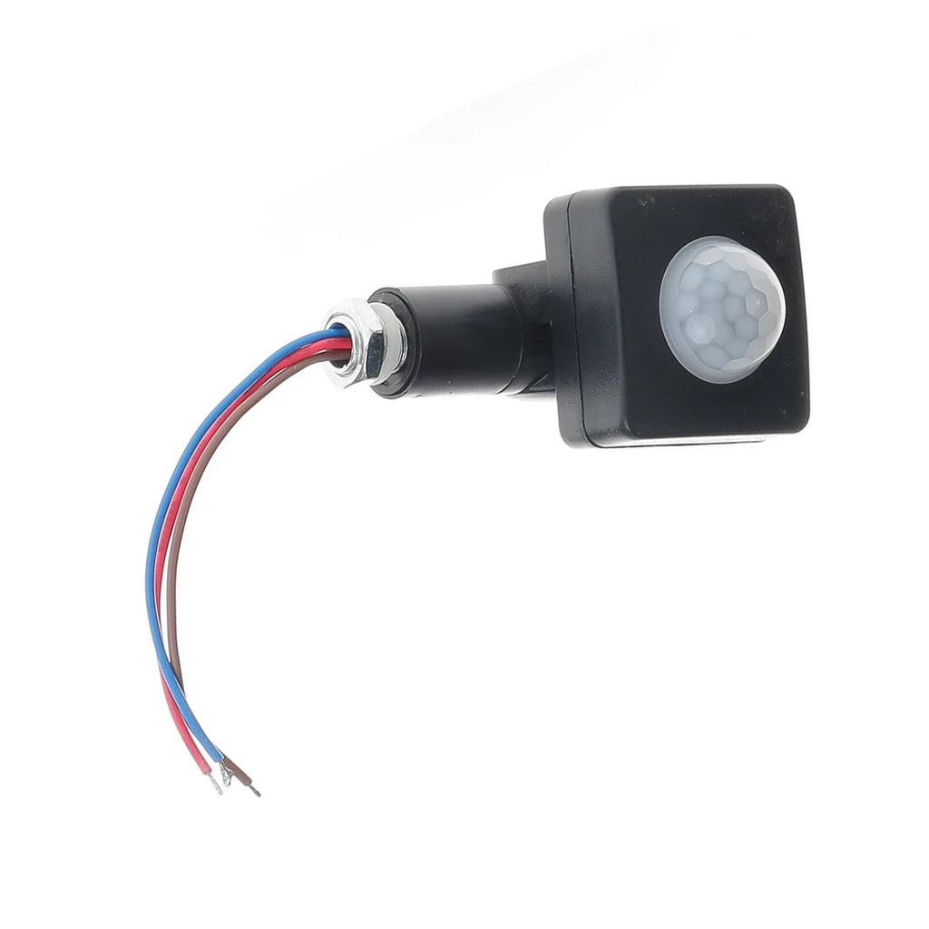 A62T-AC85-265V IP65 Motion Sensor Adjustable PIR Switch Ultrathin LED Light PIR Outdoor Motion Sensor Detector,10Mm Black