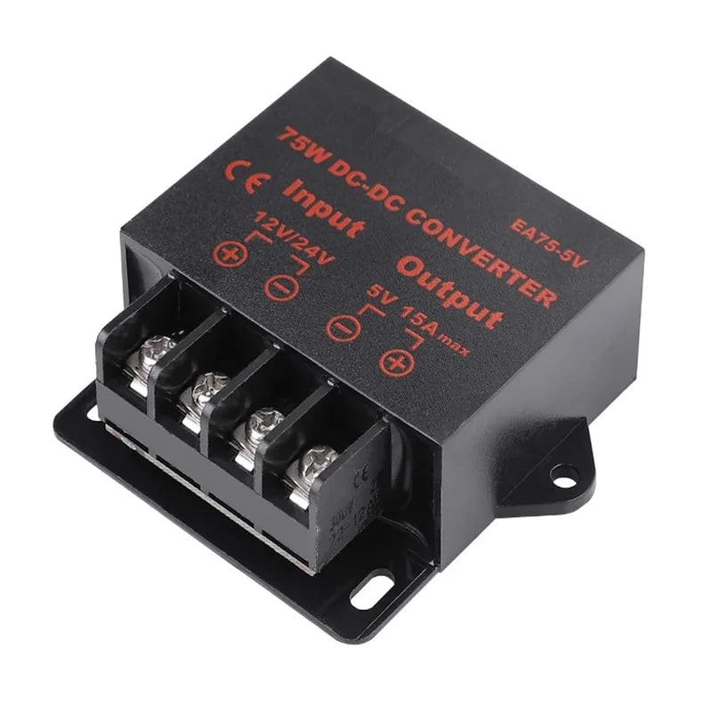 12V 24V to 5V 5A 10A 15A DC DC Converter Step Down Voltage Regulator Buck Converter Car Power Supply Transformer Module