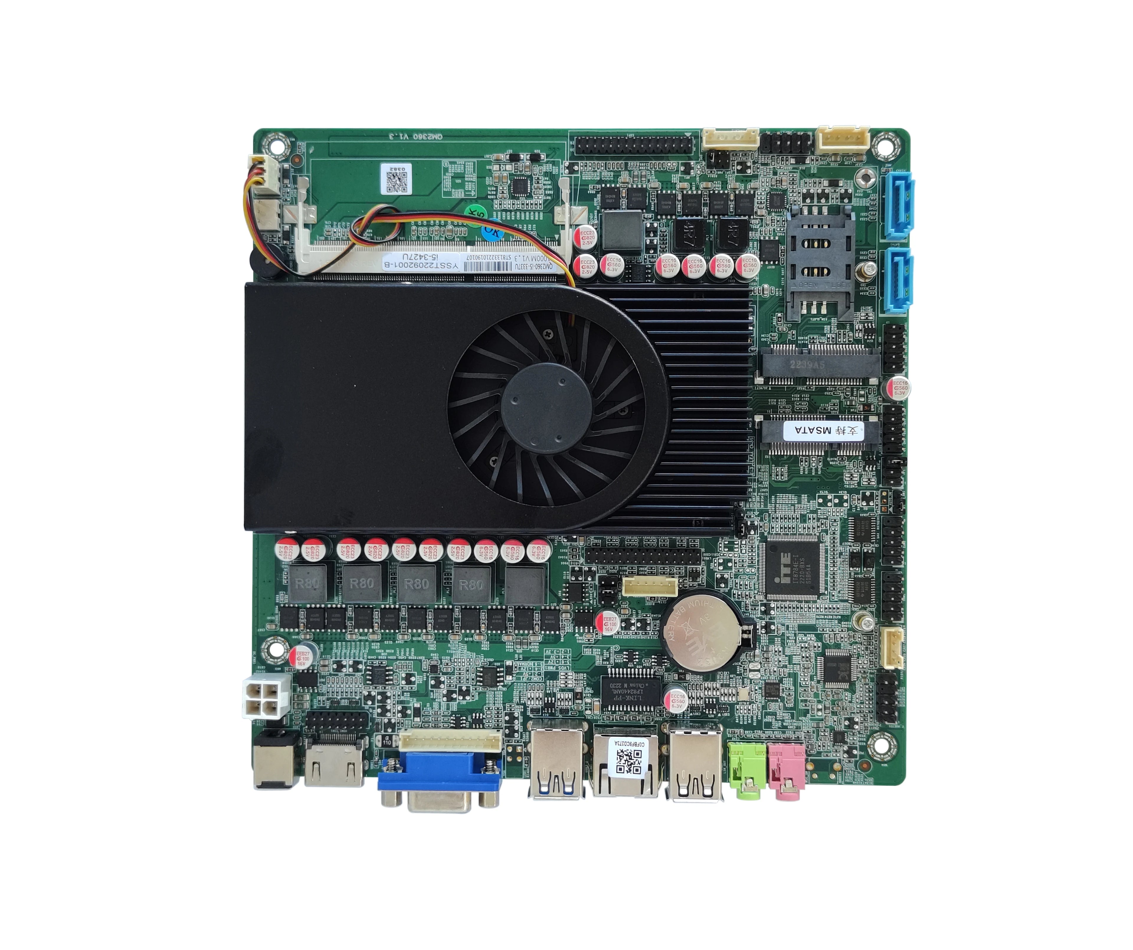 Factory X86 Dual EDP Mini-ITX Motherboard and Processor 2nd 3rd Gen Core I3 I5 I7 DDR3 8G
