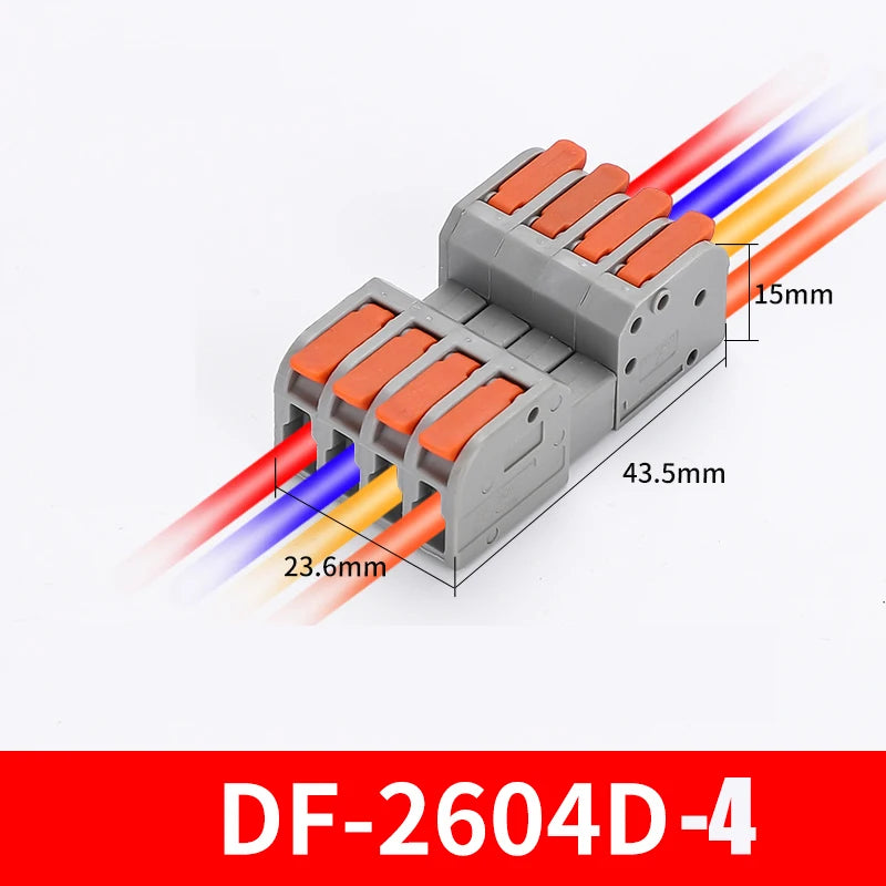 10PCS Docking Mini Quick Wire Connector Universal Compact Electrical Wiring Connectors Push-in Butt Conductor Terminal Block