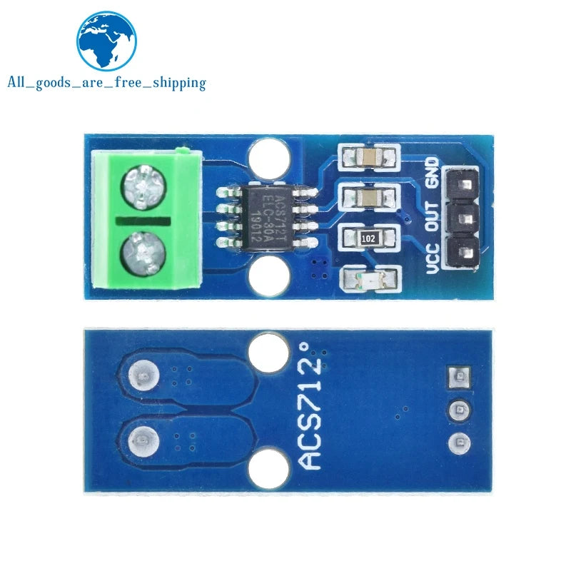 1/3PCS Hot Sale ACS712 5A 20A 30A Range Hall Current Sensors Module ACS712 Module For Arduino 5A 20A 30A