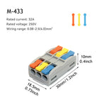 10/50pcs Quick Wire Connector Universal Compact Wiring Splicing Conector  Electrical Push In Lighting Terminal Block Connector