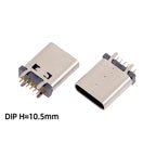 5pcs TYPE C 14 Pin Female Socket Connector SMT DIP Vertical 180° Charging Port Plug Socket Power USB TYPE-C14P H=9.3/10/10.5mm