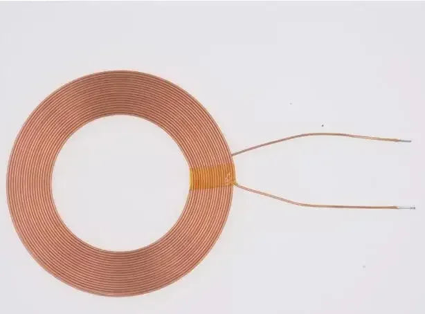 10PCS OD 50mm Hollow Copper Power Bank Inductor Coil 20uh Inductance Toroid Coil Qi Flat Diy Induction Charging Coil