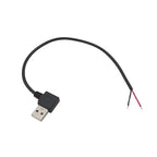 1Pcs 2 Pin 4 Pin Type-C Micro USB USB 2.0 A Male Plug Elbow Head Power Cable Welding Connector DIY Repair Line 0.25M 0.3M 1M