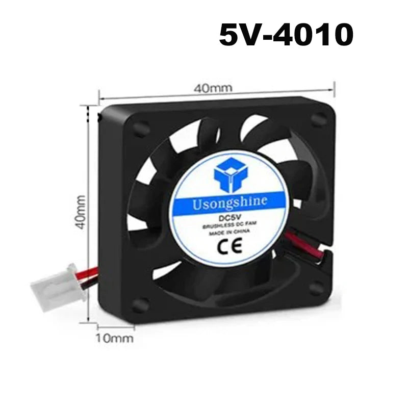 5010/4020/4010/3010 5V/12V/24V Cooling Turbo Fan Brushless 2Pin For 3D Printer Extruder DC Cooler Blower Part Plastic Fans