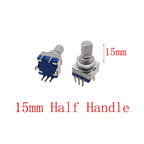 5Pcs/lot 20 Position 360 Degree Rotary Encoder EC11 Push Button 5 Pin Handle Long 15/20MM With A Built In Push Button Switch