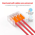 CMK66 Quick Wire Connector Easy Splice Lever Type Push In 2/3/4/5 Ports Push-In Terminal Block Home LED Light Wiring 0.2-6mm