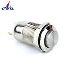 12mm 1NO Momentary Latching push button switch high flat head Push Button waterproof metal switch 2A 250V AC