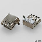 5PCS USB2.0 Female USB Socket Connector 4P USB 2.0 4 Pin Female USB 2.0 Transfers Jack For Laptop Notebook Computer USB Type A/B