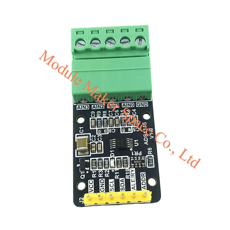 ADS1115 4-Channel 16-Bit High Precision ADC Converter Module, Programmable Gain Amplifier, I2C Interface, for Data Acquisition