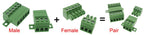 10Pairs 2EDG/15EDGRKC-5.08mm Female Male Aerial Butt Weld with PCB Lock 2P-24P Plugin Screw Wire Cable Terminal Block Connector