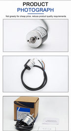 Cloweit 25mm Incremental Encoder 4mm Shaft Rotary  100 200 360 400 500 600 800 PPR 5-24VDC E6A2-CWZSE Automation Sensor Switches