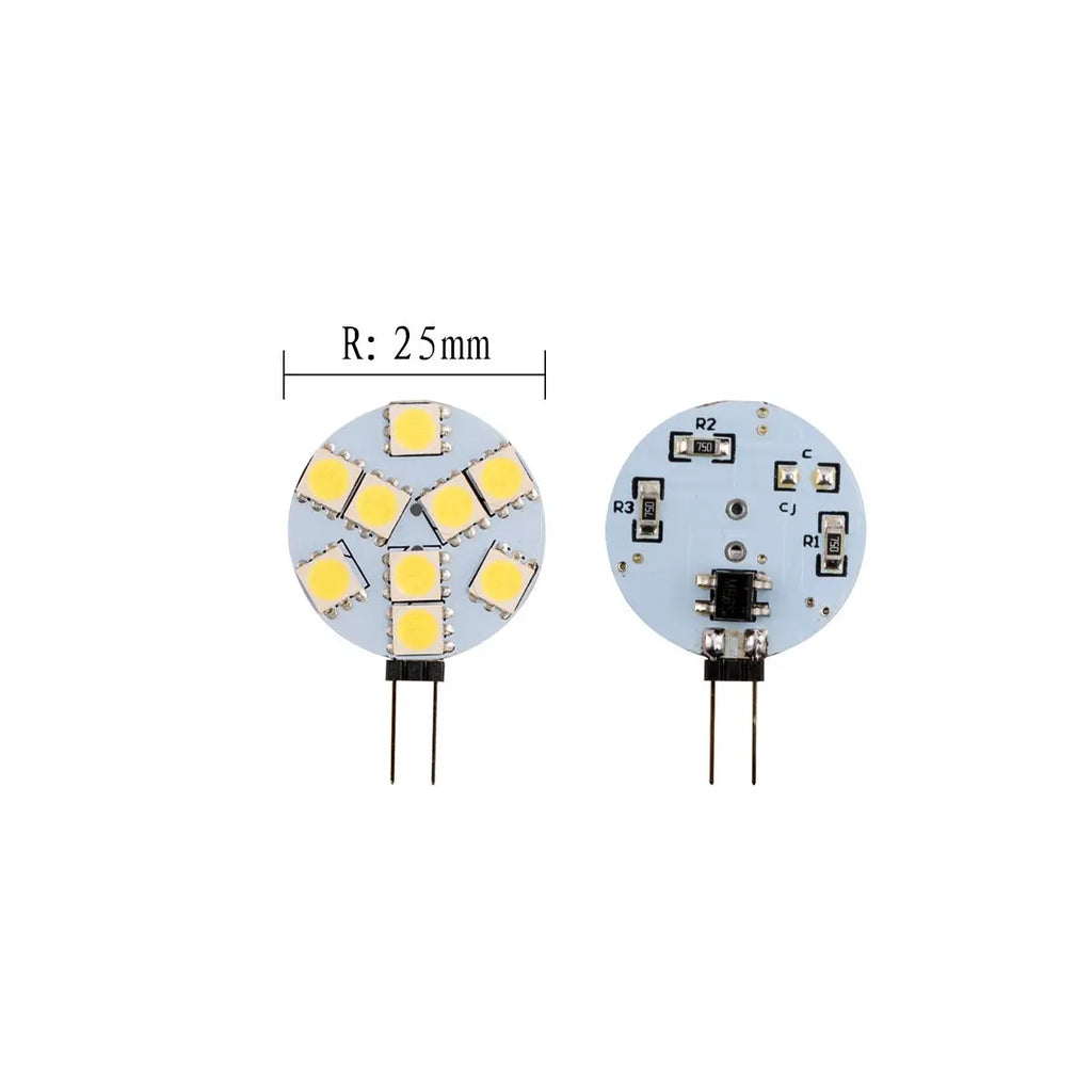 G4 LED Bulbs DC 12V 5050 SMD 1.2W 2.4W 5W 120 Degree Bi-pin Cold Warm White Halogen Replacement Lamp