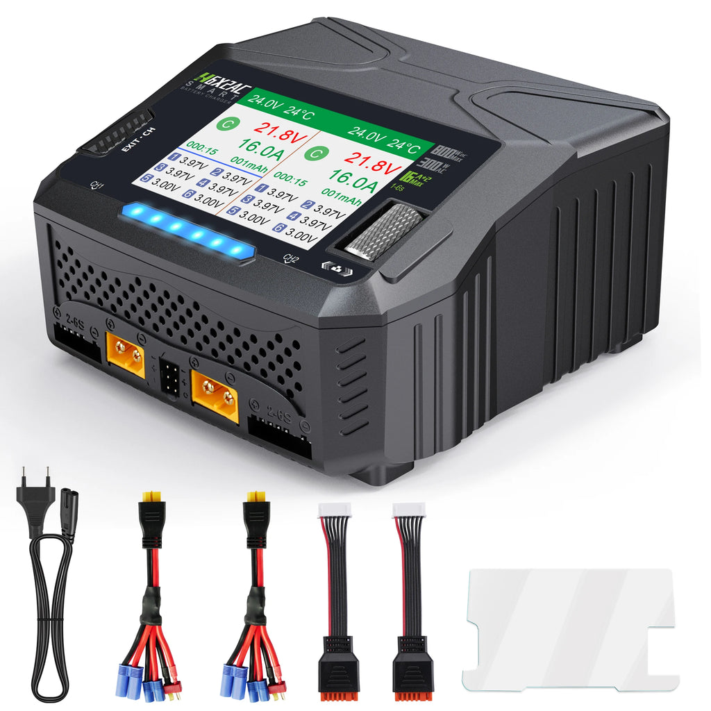 HTRC 400W/240W RC Charger  Dual Channel AC DC Charger Discharger for LiPo LiHV LiFe Lilon NiCd NiMh Pb Battery Balance Charger