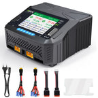 HTRC 400W/240W RC Charger  Dual Channel AC DC Charger Discharger for LiPo LiHV LiFe Lilon NiCd NiMh Pb Battery Balance Charger