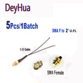 5pcs SMA to U.FL  Splitter RP-SMA / SMA Female to 2 3 4 5 6 7 8xU.FL 1 Female RG178 Cable WIFI Antenna Extension Jumper Pigtail