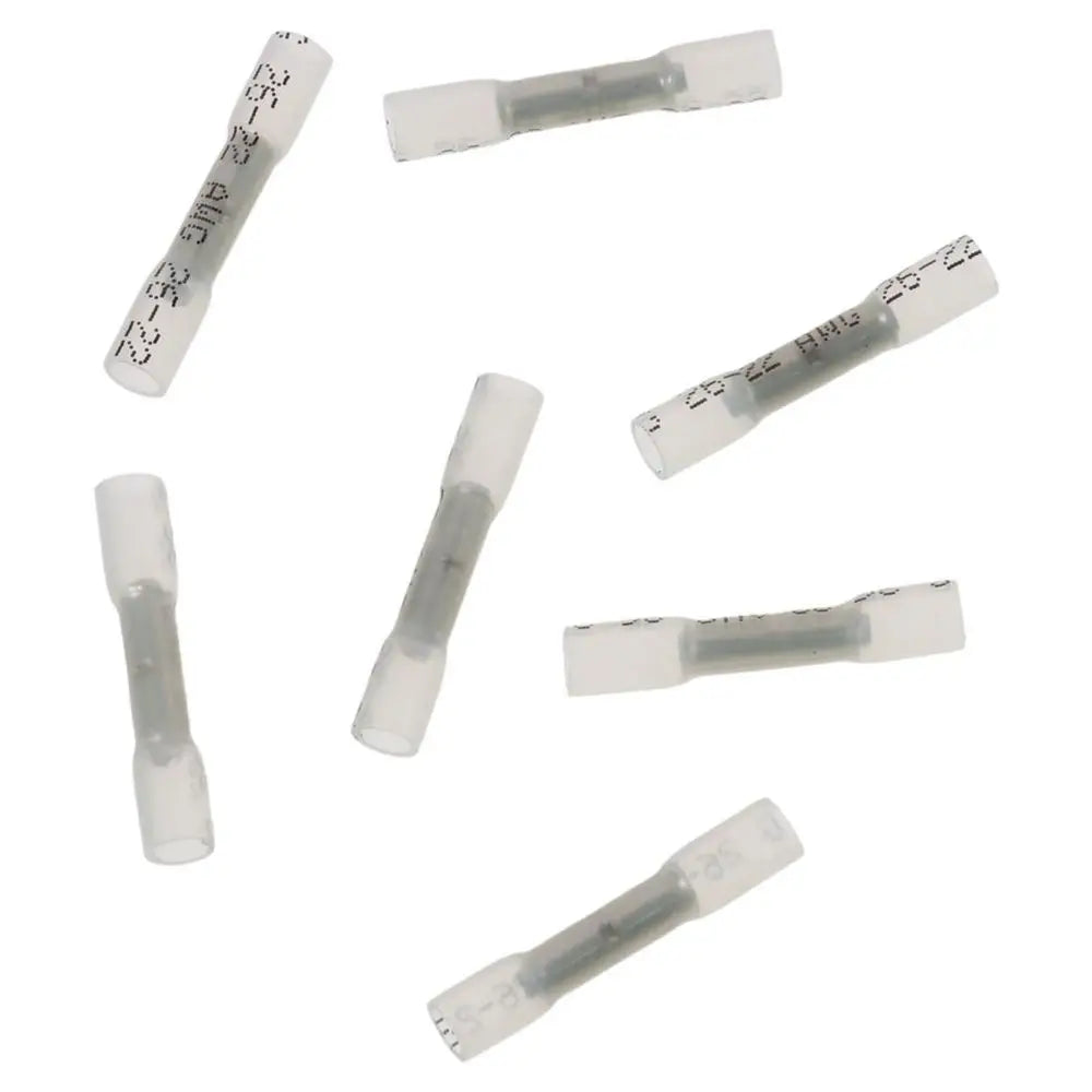 100Pcs 26-24 AWG Heat Shrink Butt Connectors Marine Grade Clear Waterproof Butt Splice Insulated Crimp Terminals Kit Marine